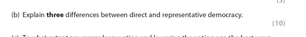 Explain-three-differences-between-direct-and-representative-democracy.--Edexcel-A-Level Politics-Question 4-2018-Paper 1.png